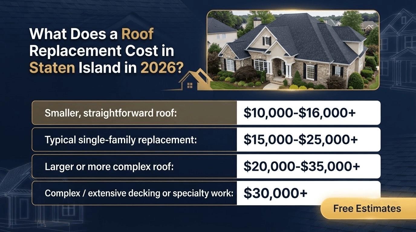 cost of roof replacement in Staten Island